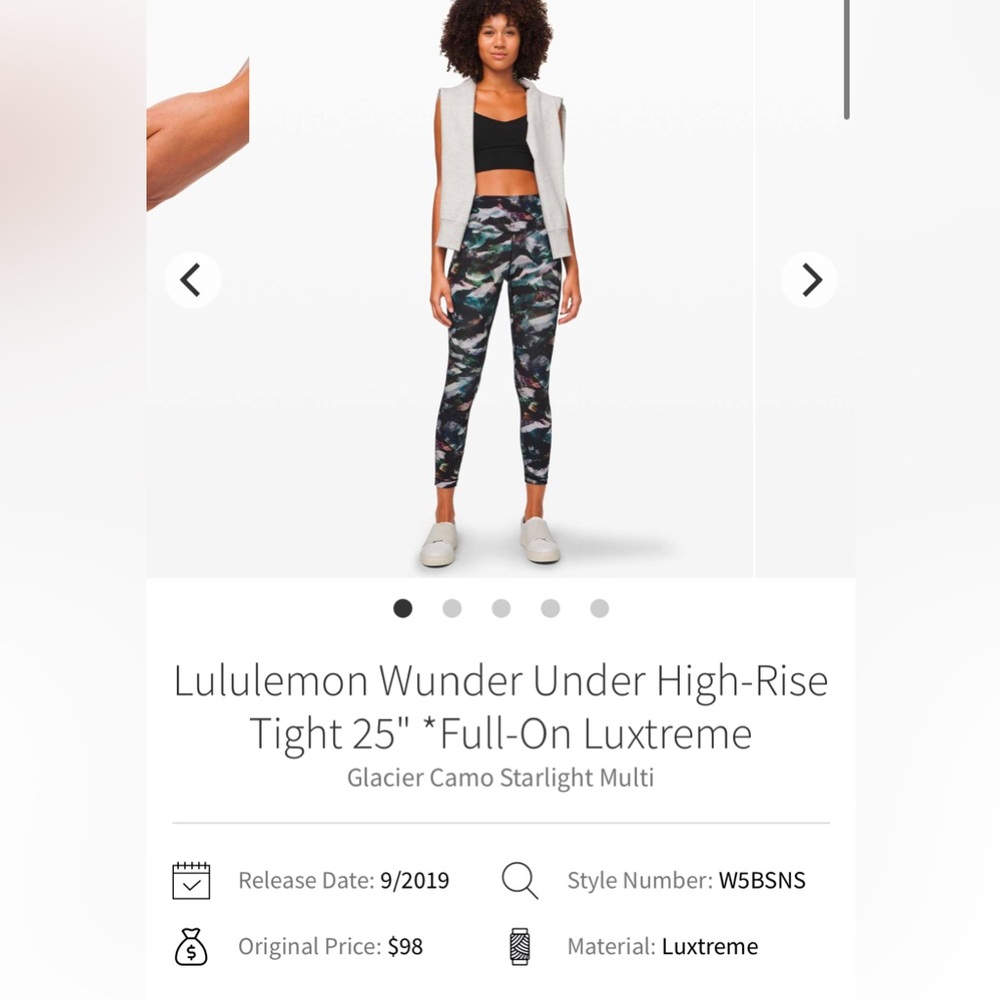 Wunder Under 7/8 Glacier Camo Starlight Tight - Picture 7 of 8